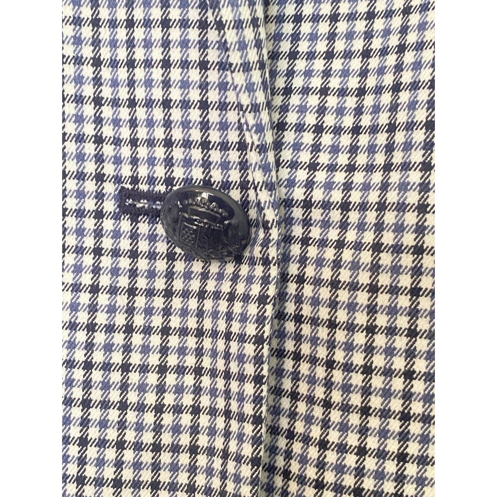 NWT 12P LOFT Navy & White Gingham Blazer |Preppy Coastal Academic Career Jacket - Picture 6 of 11